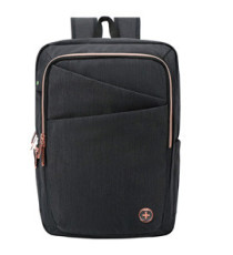 Zaino per pc Katy Rose - notebook 15,6 - nero - cerniera rose gold - SWISS Digital DESIGN Zaino per pc Katy Rose - notebook 15,6 - nero - cerniera rose gold - SWISS Digital DESIGN