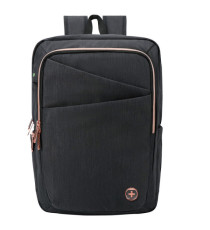 Zaino per pc Katy Rose - notebook 15,6 - nero - cerniera rose gold - SWISS Digital DESIGN Zaino per pc Katy Rose - notebook 15,6 - nero - cerniera rose gold - SWISS Digital DESIGN