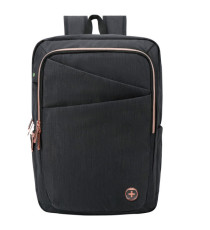 Zaino per pc Katy Rose - notebook 15,6 - nero - cerniera rose gold - SWISS Digital DESIGN Zaino per pc Katy Rose - notebook 15,6 - nero - cerniera rose gold - SWISS Digital DESIGN