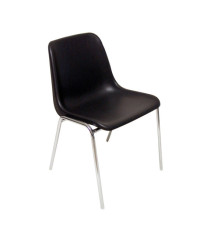 Seduta attesa Esse ESC - senza braccioli - PPL/acciaio - nero - Unisit