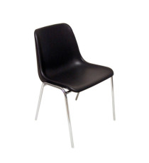 Seduta attesa Esse ESC - senza braccioli - PPL/acciaio - nero - Unisit