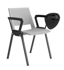 Seduta attesa Kentra KEV - con braccioli fissi e tavoletta - grigio - Unisit