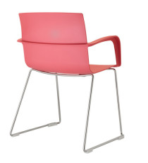 Seduta attesa Melissa MES - con braccioli inclusi - rosso - Unisit Seduta attesa Melissa MES - con braccioli inclusi - rosso - Unisit