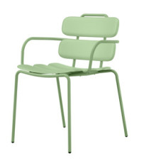 Seduta collettività Lemon - con braccioli - polipropilene - verde - Unisit