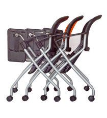 Seduta conferenza Phoenix - con tavoletta - nero - Serena Group