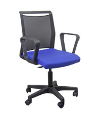 Seduta Home/Office Smart Light - con braccioli fissi - blu/nero - Unisit