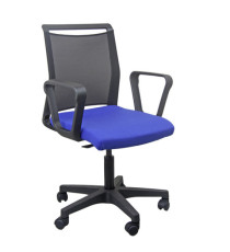 Seduta Home/Office Smart Light - con braccioli fissi - blu/nero - Unisit