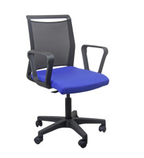 Seduta Home/Office Smart Light - con braccioli fissi - blu/nero - Unisit