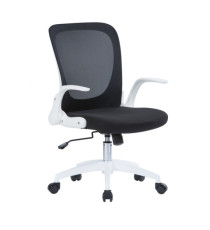 Seduta operativa Jackson - struttura bianca - rete nera - con braccioli - Serena Group