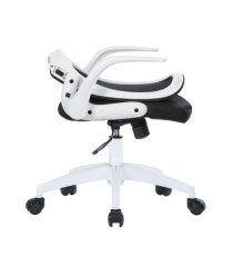 Seduta operativa Jackson - struttura bianca - rete nera - con braccioli - Serena Group