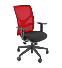 Seduta operativa Pentagon Y10 PNA - con braccioli regolabili - nero/rosso - Unisit