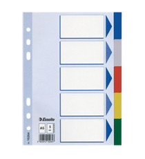 Separatore - 5 tasti colorati - PPL - A5 - multicolore - Esselte Separatore - 5 tasti colorati - PPL - A5 - multicolore - Esselte
