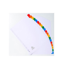 Separatore alfabetico A/Z - cartoncino bianco 160 gr - tasti colorati - A4 - Exacompta Separatore alfabetico A/Z - cartoncino bianco 160 gr - tasti colorati - A4 - Exacompta