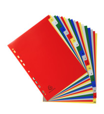 Separatore alfabetico A/Z - PPL - A4 - colori assortiti - Exacompta Separatore alfabetico A/Z - PPL - A4 - colori assortiti - Exacompta