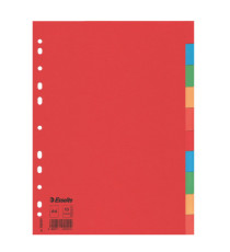 Separatore Economy - 10 tasti - cartoncino colorato 160 gr - A4 - multicolore - Esselte