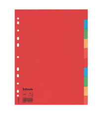 Separatore Economy - 10 tasti - cartoncino colorato 160 gr - A4 - multicolore - Esselte