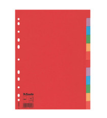 Separatore Economy - 12 tasti - cartoncino colorato 160 gr - A4 - multicolore - Esselte