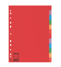 Separatore Economy - 12 tasti - cartoncino colorato 160 gr - A4 - multicolore - Esselte