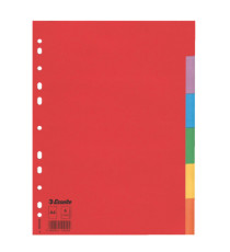 Separatore Economy - 6 tasti - cartoncino colorato 160 gr - A4 - multicolore - Esselte