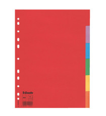 Separatore Economy - 6 tasti - cartoncino colorato 160 gr - A4 - multicolore - Esselte Separatore Economy - 6 tasti - cartoncino colorato 160 gr - A4 - multicolore - Esselte