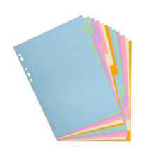 Separatore Forever Pastel - A4 - 12 tasti - cartoncino - 170 gr - Exacompta Separatore Forever Pastel - A4 - 12 tasti - cartoncino - 170 gr - Exacompta