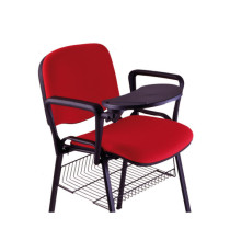 Set 2 braccioli con tavoletta ovale - destra - per sedie serie Dado - nero - Unisit