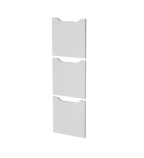 Set 3 ante per casellari Maxi Rainbow - con serratura - 36,8 x 36,8 cm - grigio