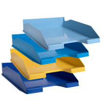 Set 4 vaschette portacorrispondenza Combo Midi Bee Blue - colori assortiti - Exacompta