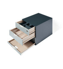 Set Coffee Point Box - 2 organizer inclusi - 28,9x27,9x35,4 cm - ABS - grigio - Durable Set Coffee Point Box - 2 organizer inclusi - 28,9x27,9x35,4 cm - ABS - grigio - Durable