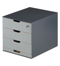 Set Coffee Point Box - 2 organizer inclusi - 28,9x27,9x35,4 cm - ABS - grigio - Durable Set Coffee Point Box - 2 organizer inclusi - 28,9x27,9x35,4 cm - ABS - grigio - Durable