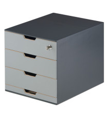 Set Coffee Point Box - 2 organizer inclusi - 28,9x27,9x35,4 cm - ABS - grigio - Durable Set Coffee Point Box - 2 organizer inclusi - 28,9x27,9x35,4 cm - ABS - grigio - Durable