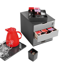 Set Coffee Point Box - 2 organizer inclusi - 28,9x27,9x35,4 cm - ABS - grigio - Durable Set Coffee Point Box - 2 organizer inclusi - 28,9x27,9x35,4 cm - ABS - grigio - Durable