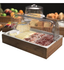 Set espositore buffet - 53 x 32 cm - acacia/melamina - naturale - Leone Set espositore buffet - 53 x 32 cm - acacia/melamina - naturale - Leone