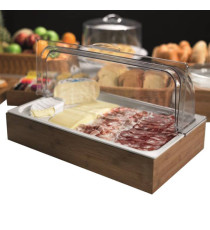 Set espositore buffet - 53 x 32 cm - acacia/melamina - naturale - Leone Set espositore buffet - 53 x 32 cm - acacia/melamina - naturale - Leone