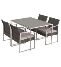 Set pranzo Bilbao - nero/grigio - Garden Friend - set 5 elementi Set pranzo Bilbao - nero/grigio - Garden Friend - set 5 elementi