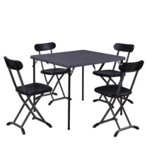 Set pranzo Horeca - pieghevole - antracite - Garden Friend - set 5 elementi Set pranzo Horeca - pieghevole - antracite - Garden Friend - set 5 elementi