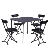 Set pranzo Horeca - pieghevole - antracite - Garden Friend - set 5 elementi Set pranzo Horeca - pieghevole - antracite - Garden Friend - set 5 elementi