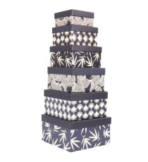 Set scatole regalo - dimensioni assortite - fantasia Faith - conf. 6 pezzi