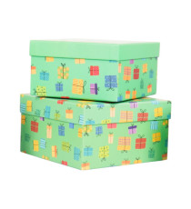 Set scatole regalo - dimensioni assortite - fantasia Memento - conf. 6 pezzi Set scatole regalo - dimensioni assortite - fantasia Memento - conf. 6 pezzi