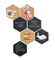 Set Wall Hexagon - lavagne nere e bacheche in sughero esagonali - Securit Set Wall Hexagon - lavagne nere e bacheche in sughero esagonali - Securit