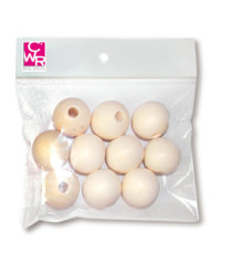 Sfere in legno naturale - diametro 20 mm - CWR - conf. 10 pezzi Sfere in legno naturale - diametro 20 mm - CWR - conf. 10 pezzi