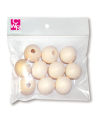 Sfere in legno naturale - diametro 20 mm - CWR - conf. 10 pezzi Sfere in legno naturale - diametro 20 mm - CWR - conf. 10 pezzi