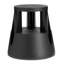 Sgabello Roll a step - nero - 24 x 45 x 45 cm - Caimi