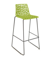 Sgabello Spider Fix  - Nero opaco/verde anice - Grandsoleil