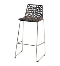 Sgabello Spider Fix - 44 x 53 x 96 cm - policarbonato - moka lucido - Grandsoleil