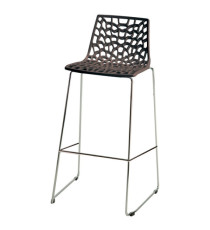 Sgabello Spider Fix - 44 x 53 x 96 cm - policarbonato - moka lucido - Grandsoleil