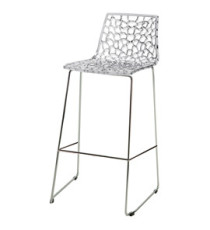 Sgabello Spider Fix - 44 x 53 x 96 cm - policarbonato - trasparente - Grandsoleil