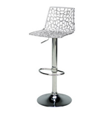 Sgabello Spider Gas - 38,5 x 42 x 104 cm - policarbonato - trasparente - Grandsoleil