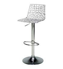 Sgabello Spider Gas - 38,5 x 42 x 104 cm - policarbonato - trasparente - Grandsoleil