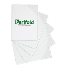 Tasca a L - con retro magnetico - A5 - trasparente/rosso - Djois - conf. 5 pezzi Tasca a L - con retro magnetico - A5 - trasparente/rosso - Djois - conf. 5 pezzi